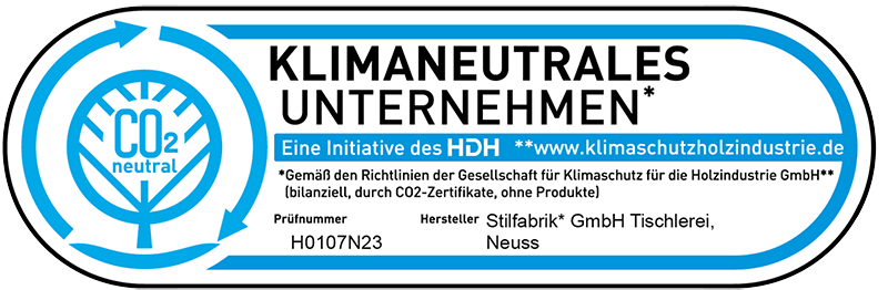 Stilfabrik-GmbH-Tischlerei_Label_Klimaneutral_H0107N23-800